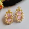 Baroque Mother of Pearl Brass Earrings?012