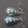 Blue Topaz Earring ,925 Sterling Silver Earring, Drop Earring, Gift, Handmade Earring, Fine Work Earring, Vintage Earring, Gift For Her E0837-GS