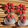 Coral Earring Stud, 925 Sterling Silver Jewelry With Gemstone Coral Earring Stud, fine Earring, For Girls & Women Gift item E0741-GS
