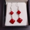 Coral Earring 925 Sterling Silver Jewelry With Gemstone Coral Earring-fine Earring, For Girls & Women Gift item E0740-GS