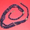 Natural Blue Sapphire Necklace In 925 Sterling Silver Necklace With Beaded Gemstone gemstone jewelry, women necklace NL0239-GS