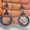 Garnet Earring Stud-925 Sterling Silver Jewelry earring with gemstone garnet faceted for Girls Women gift item E0645-GS