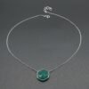 Natural Green onyx Bezel Necklace 925 Sterling Silver Jewelry With Gemstone green onyx necklace For Girls & Women Gift item NL0259-GS