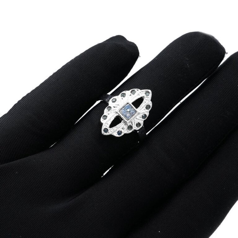Dainty Blue Sapphire Ring , 925 Sterling Silver Ring , Minimalist Ring , Wedding Ring , Anniversary Gift , Multi Stone Ring , Gift For Her R0061-GS