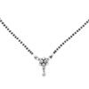 Natural gemstone Mangalsutra Necklace in 925 Sterling Silver , Zircon , Black Beads Silver Chain, Gift For Her , Traditional Necklace NL0240-GS