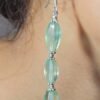 Green Fluorite Earrings, Gemstone Earrings, Dangle Earrings Jewelry, Simple Everyday Earrings, Birthday Gift for her, Fashion Jewelry E0822-GS