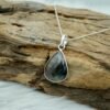 Natural Precious Multi Sapphire Gemstone 925 Sterling Silver Necklace 17"inch Pear Cut Sapphire Gemstone Pendant Handmade Necklace Gift Item NL0289-GS