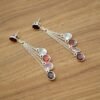 Cubic zirconia Bezel Earring 925 Sterling Silver Jewelry earring with gemstone Multi Earring for Girls & Women Gift Item handmade earring E0681-GS