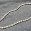 Natural Precious Freshwater Pearl Beaded Necklace Natural White Pearl Gemstone Beaded Handmade Unisex Trending Necklace , Gift For Her & Him NL0277-GS