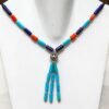 Natural Multi Gemstone Beaded Necklace 925 Sterling Silver Multi Gemstone Handmade Beaded Necklace Gift Item NL0273-GS
