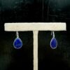 925 Sterling Silver Lapis Earring Natural Pear Faceted Lapis Lazuli Gemstone Sterling Silver Handmade Earring Silver Jewelry Gift For Her E0343-GS