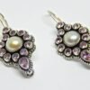 Zircon, Pearl Earring-925 Sterling Silver Jewelry earring with gemstone Zircon faceted for Girls Women gift item E0651-GS