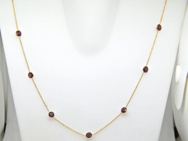 Garnet Choker Necklace , Gold Plated Necklace , Gift Necklace , Minimalist Necklace , Dainty Necklace , Delicate Necklace , Boho & Hippie NL0335-GS