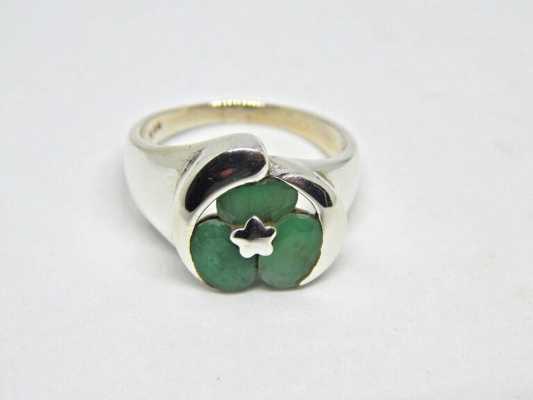 Natural Emerald Rings Emerald Rings, 925 Sterling Silver Jewelry ring with gemstone emerald faceted for Girls & women gift item R0232-GS