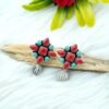 Coral Earring Turquoise Earring Sterling 925 Silver Earring Natural Gemstones Earring Gift For Her Wedding Earring Boho Earring E0417-GS