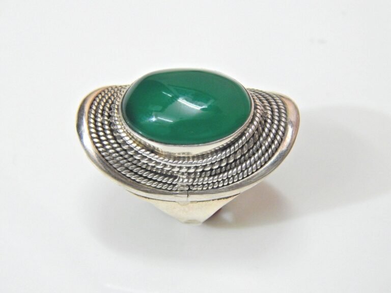 Green Onyx Rings ,925 Sterling Silver Jewelry ring With Gemstone green onyx for men & boys gift item R0201-GS