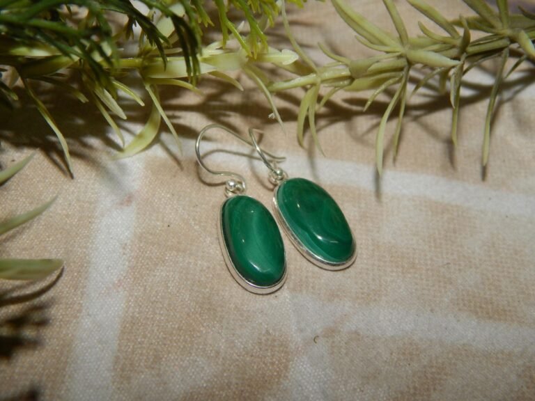 Dainty earrings Malachite Earrings Sterling Silver Jewelry Gemstone Earrings Women's Jewelry Wedding Gift Handmade Earrings Gift For Her E0243-GS